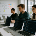 Schemat tworzenia MVP od wstępnego pomysłu, przez planowanie, projektowanie i testowanie, do gotowego produktu po trzech miesiącach